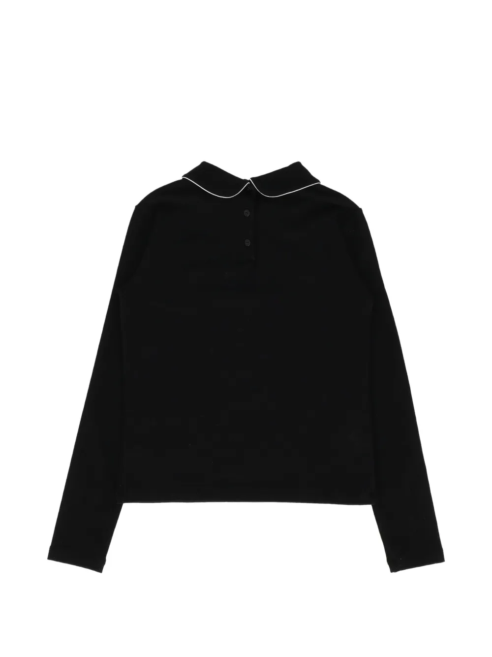 Dolce & Gabbana Kids Shirt met Peter Pan-kraag en geborduurd logo Zwart