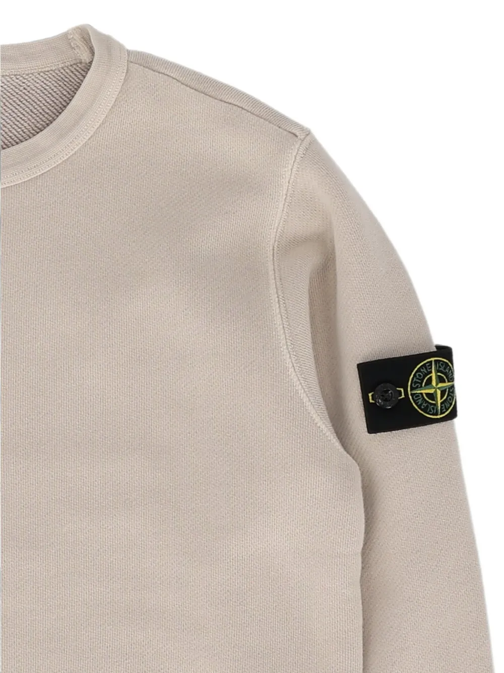 Stone Island Junior Sweater met Compass-logopatch Beige