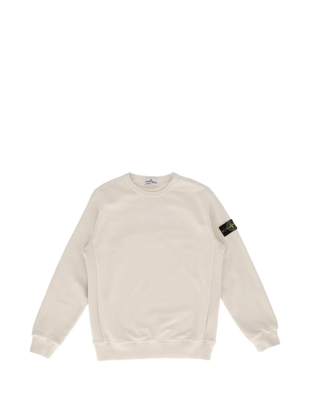 Stone Island Junior logo-patch cotton sweater - Toni neutri