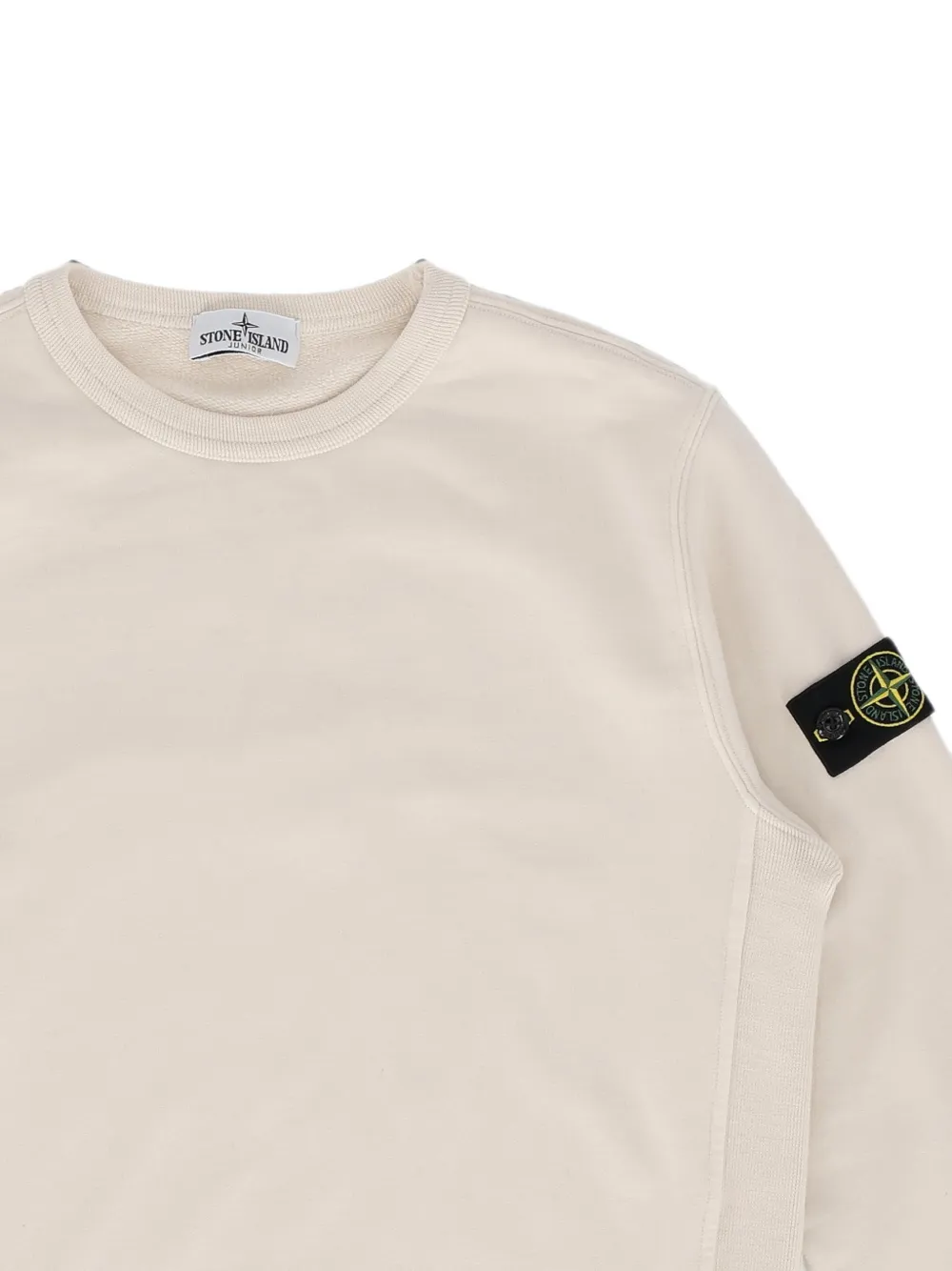 Stone Island Junior Sweater met logopatch Beige