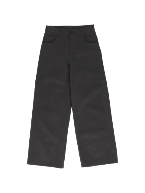 Douuod Kids logo-patch wide-leg trousers