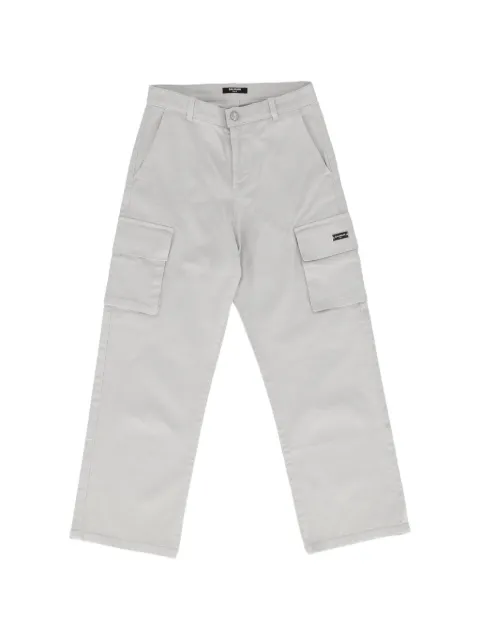 Balmain Kids logo-plaque cargo pants