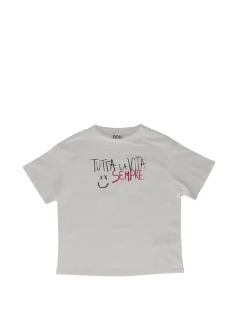 Douuod Kids camiseta con eslogan estampado