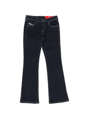 Fendi Kids FF logo-embroidered Jeans | Blue | FARFETCH ID
