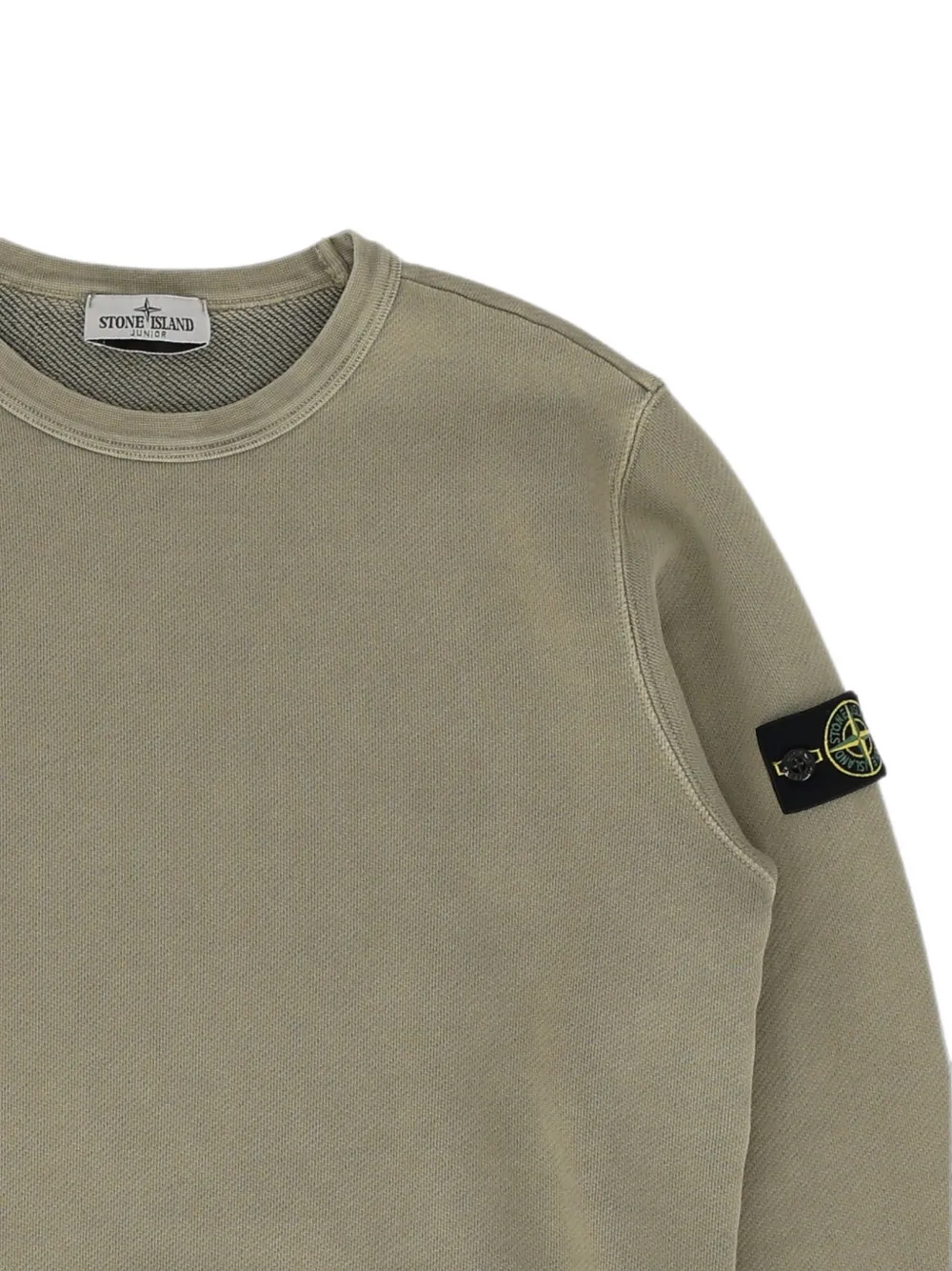 Stone Island Junior Trui met logopatch Groen