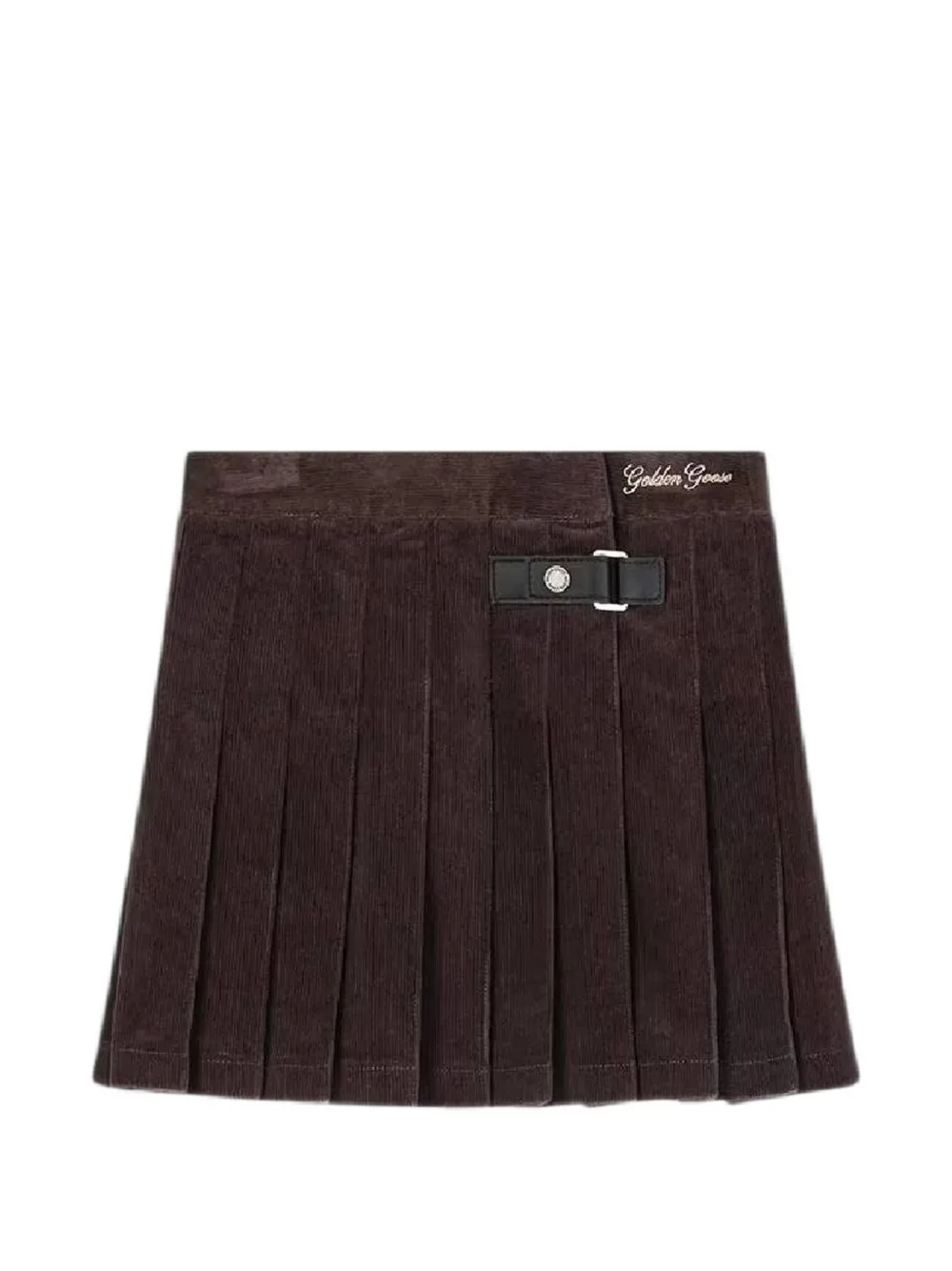 Golden Goose Kids Journey Girl corduroy pleated skirt - Marrone