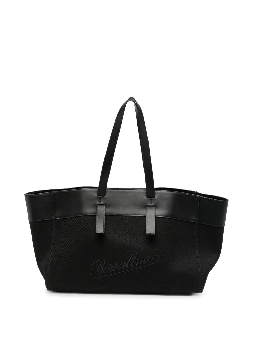 Borsalino logo-embroidered tote bag - Black