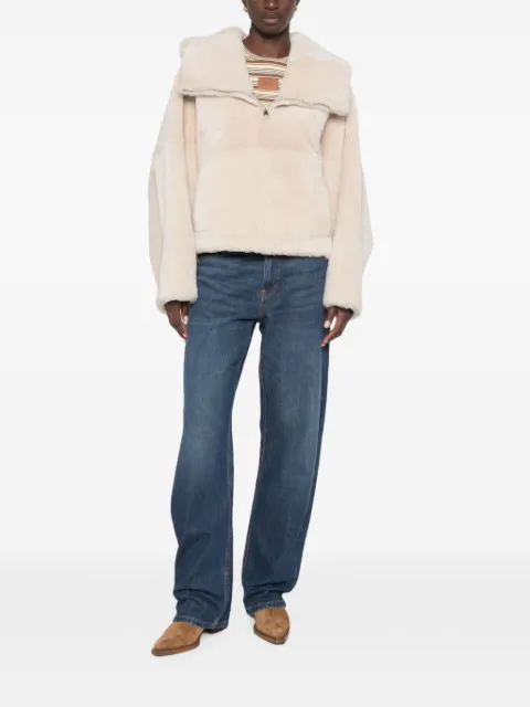 Blancha hooded shearling jacket