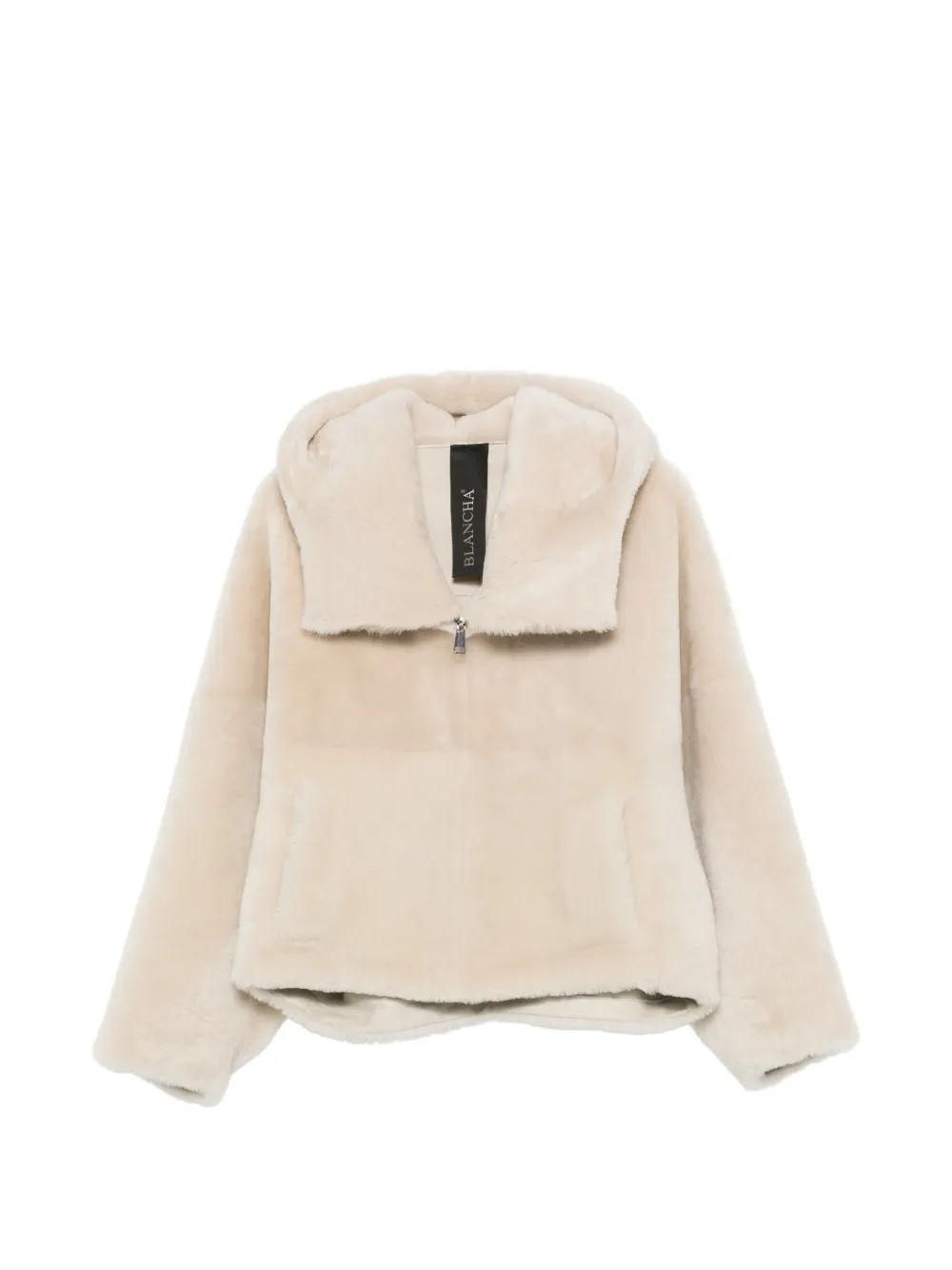 Blancha hooded shearling jacket - Toni neutri