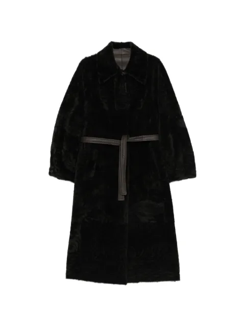 Blancha belted shearling coat