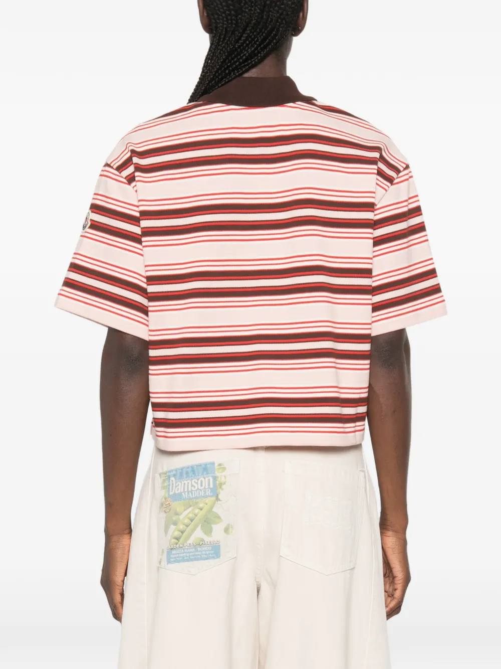 Moncler Gestreept poloshirt Roze