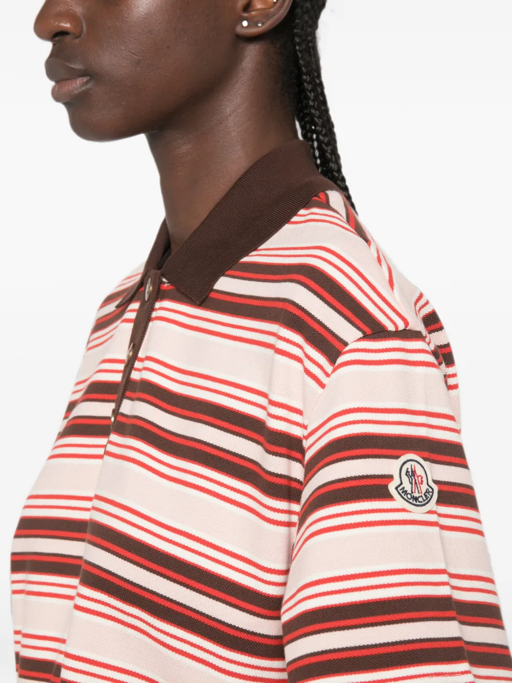 Moncler Gestreept poloshirt Roze