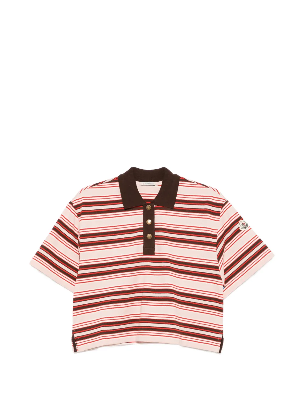 Moncler striped short-sleeve polo shirt
