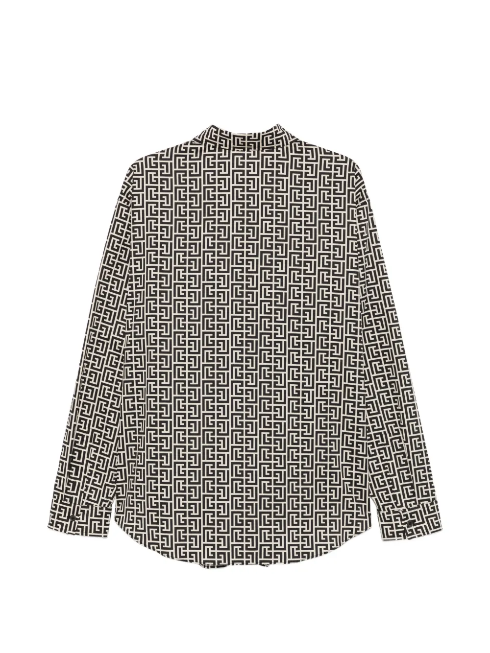 Balmain Overhemd met monogram-print Zwart
