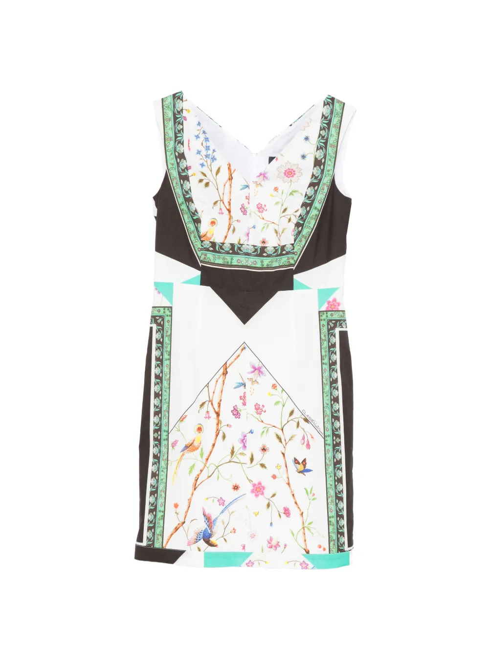 Roberto Cavalli Vintage robe mi-longue sans manches à fleurs (années 2000) - Blanc