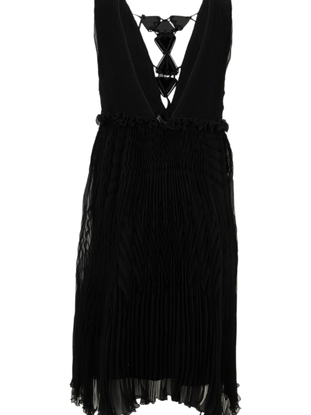 Alberta Ferretti Zijden midi-jurk Zwart