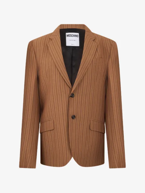 Moschino pinstripe graffiti-print suit