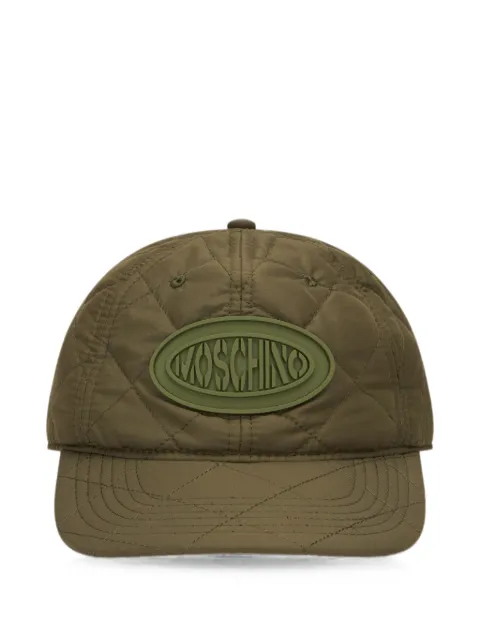 Moschino quilted logo-patch cap