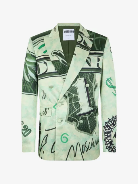 Moschino graphic-print double-breasted suit