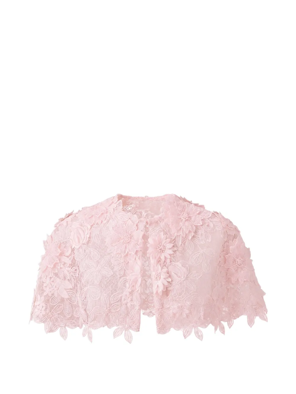 Gemy Maalouf floral-lace bolero - Rosa