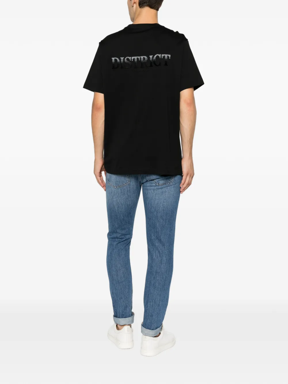 Emporio Armani T-shirt met geborduurd logo Zwart