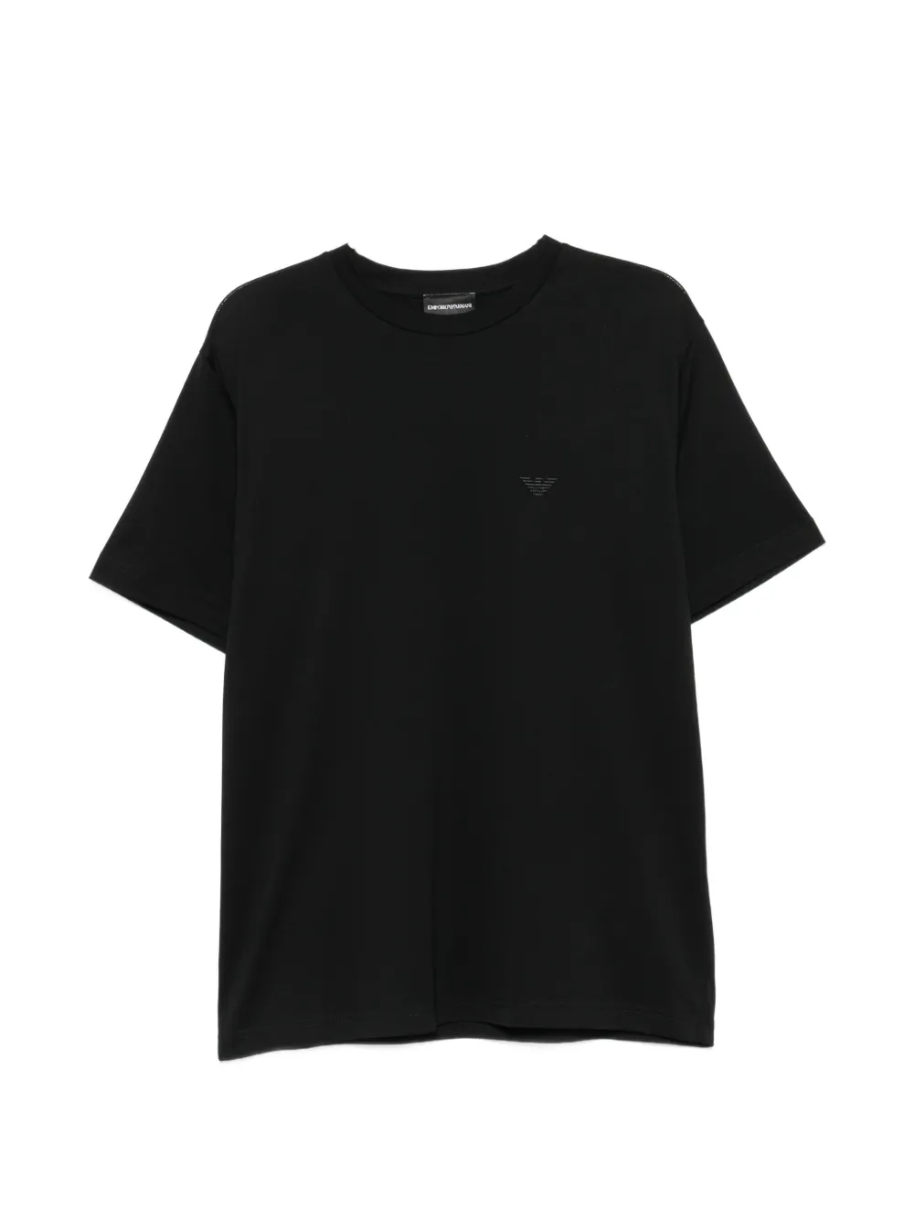 Emporio Armani logo-embroidered T-shirt - Nero