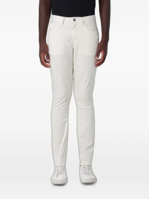 Armani Exchange logo-embroidered five-pocket trousers