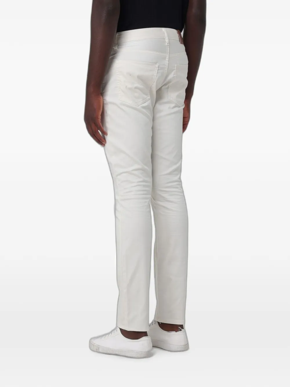 Armani Exchange Broek met geborduurd logo Beige