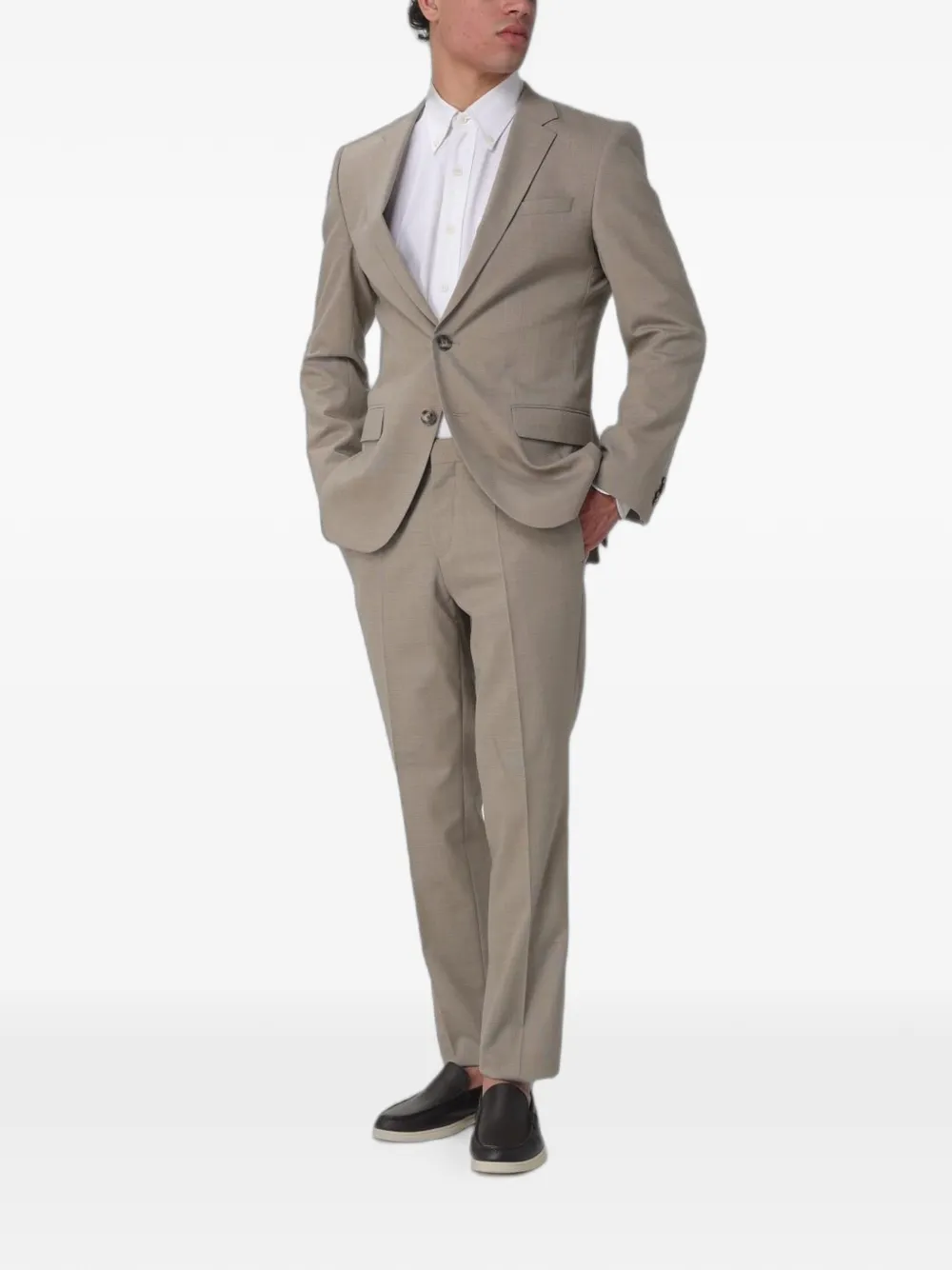 HUGO Pak met enkele rij knopen Beige