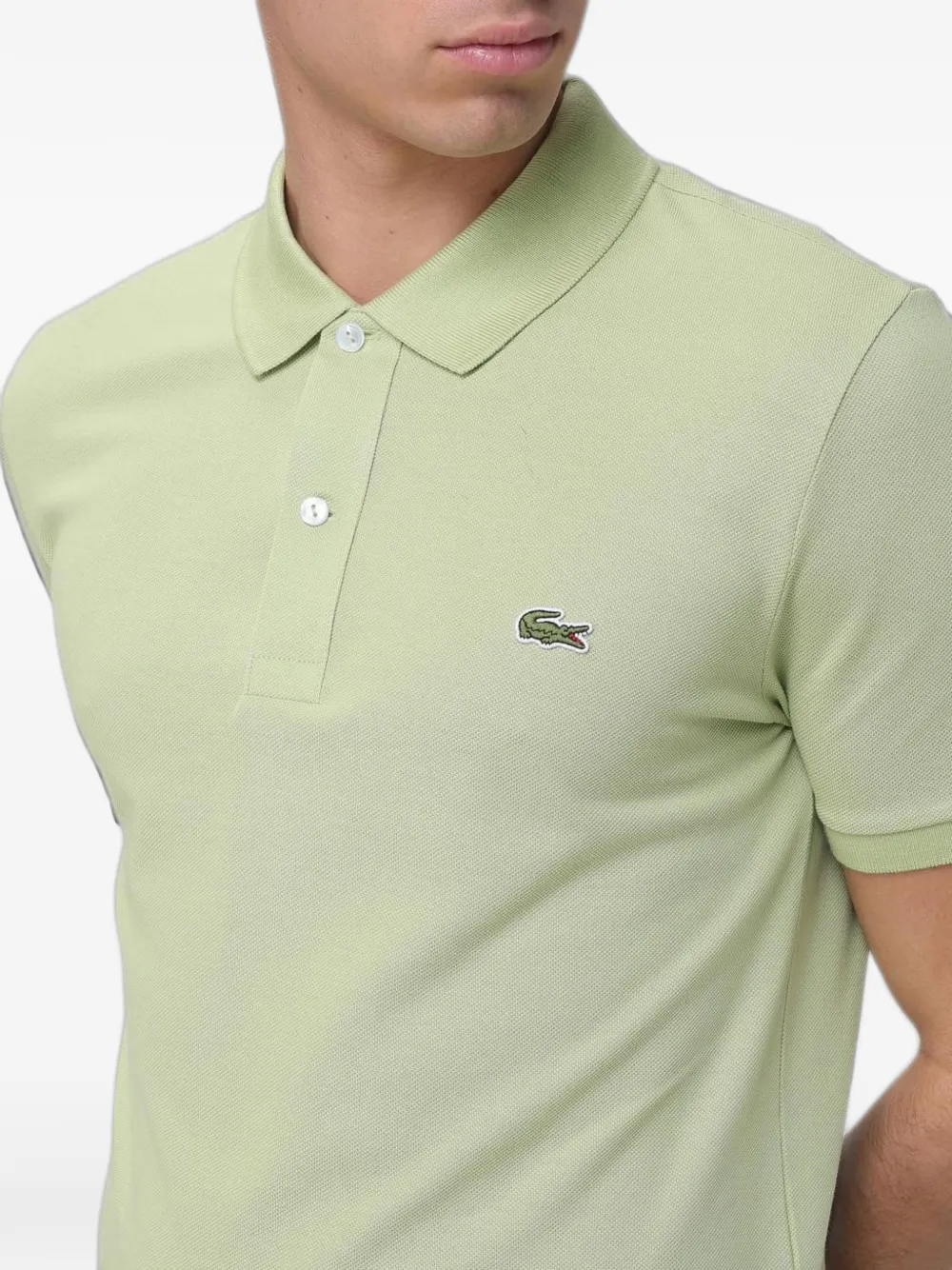 Lacoste Piqué slim-fit poloshirt Groen