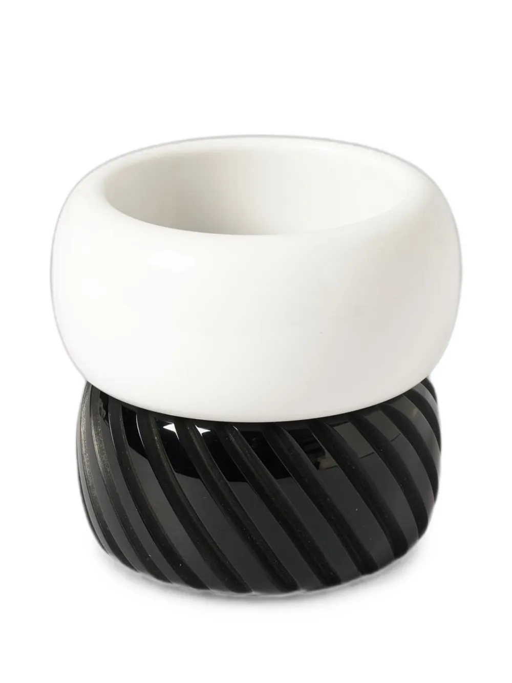 Emporio Armani spiral-detail bangles set - Bianco
