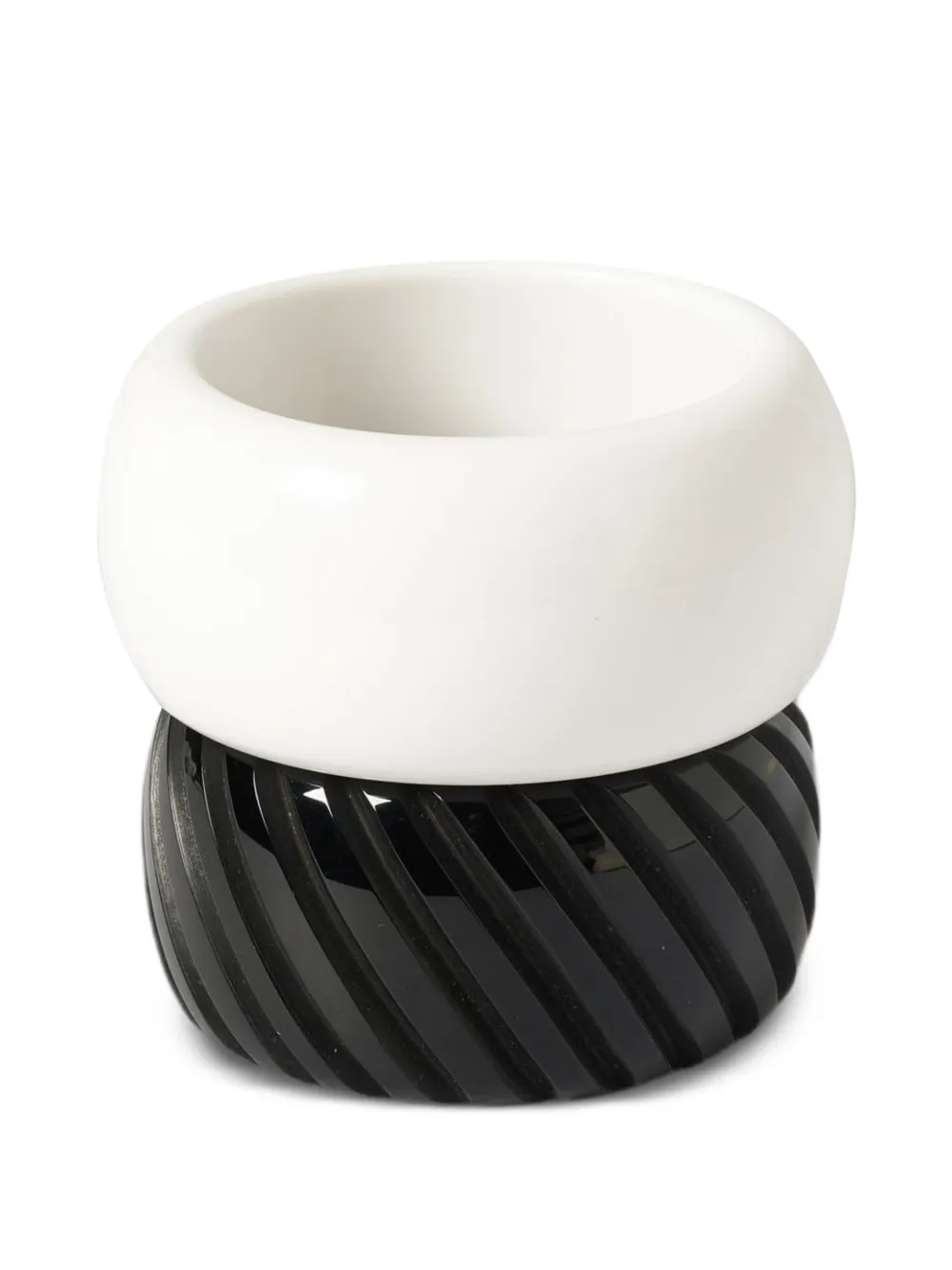 Emporio Armani spiral-detail bangles set - Bianco