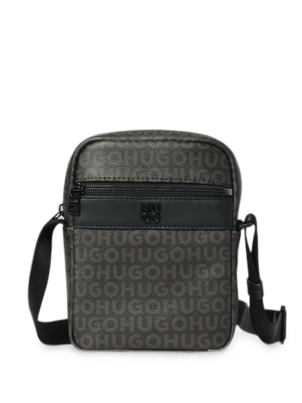 HUGO logo-print messenger bag - Nero