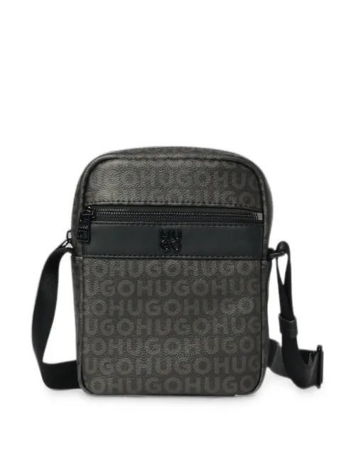 HUGO logo-print messenger bag