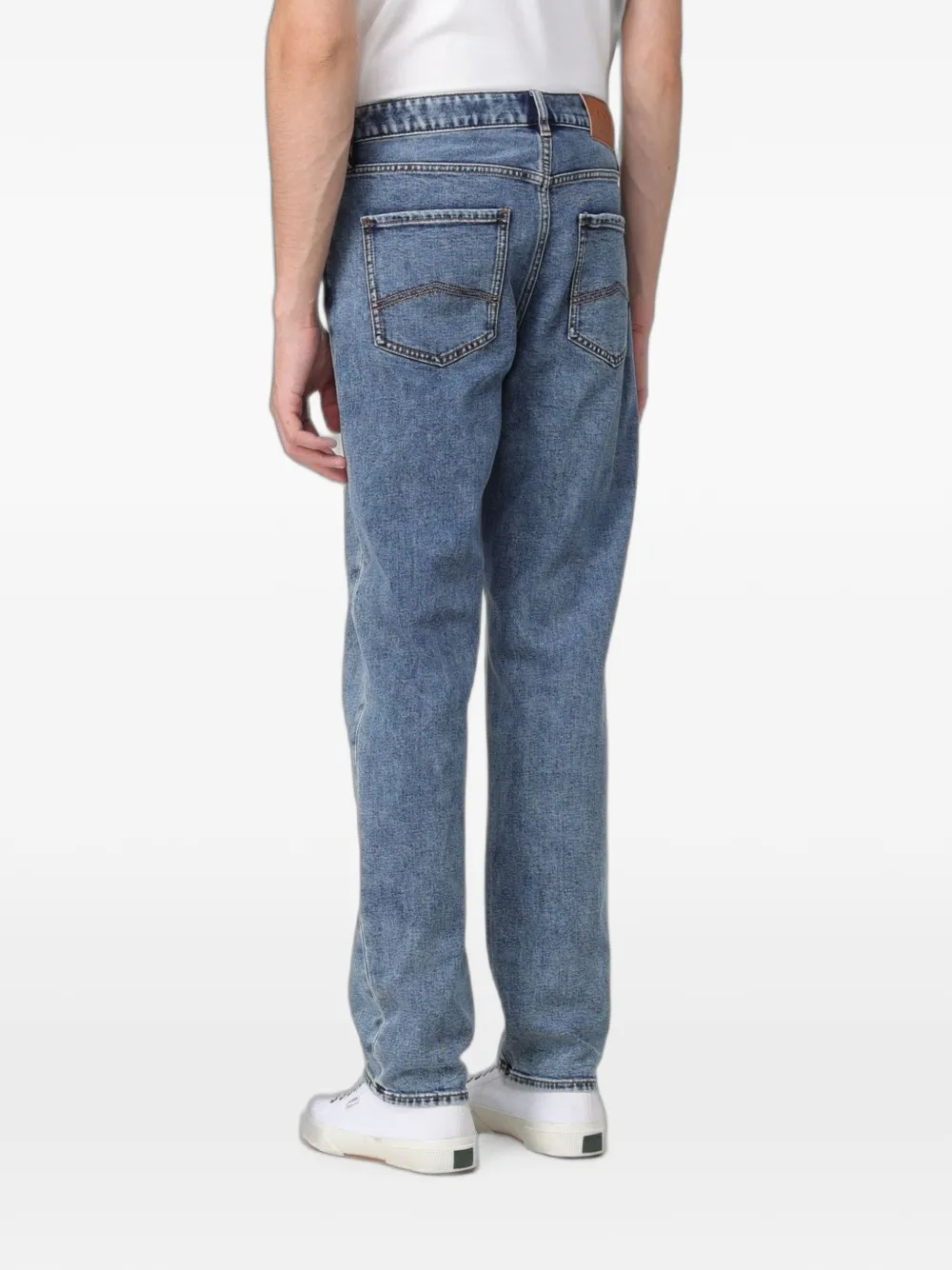 Armani Exchange Jeans met riemlussen Blauw