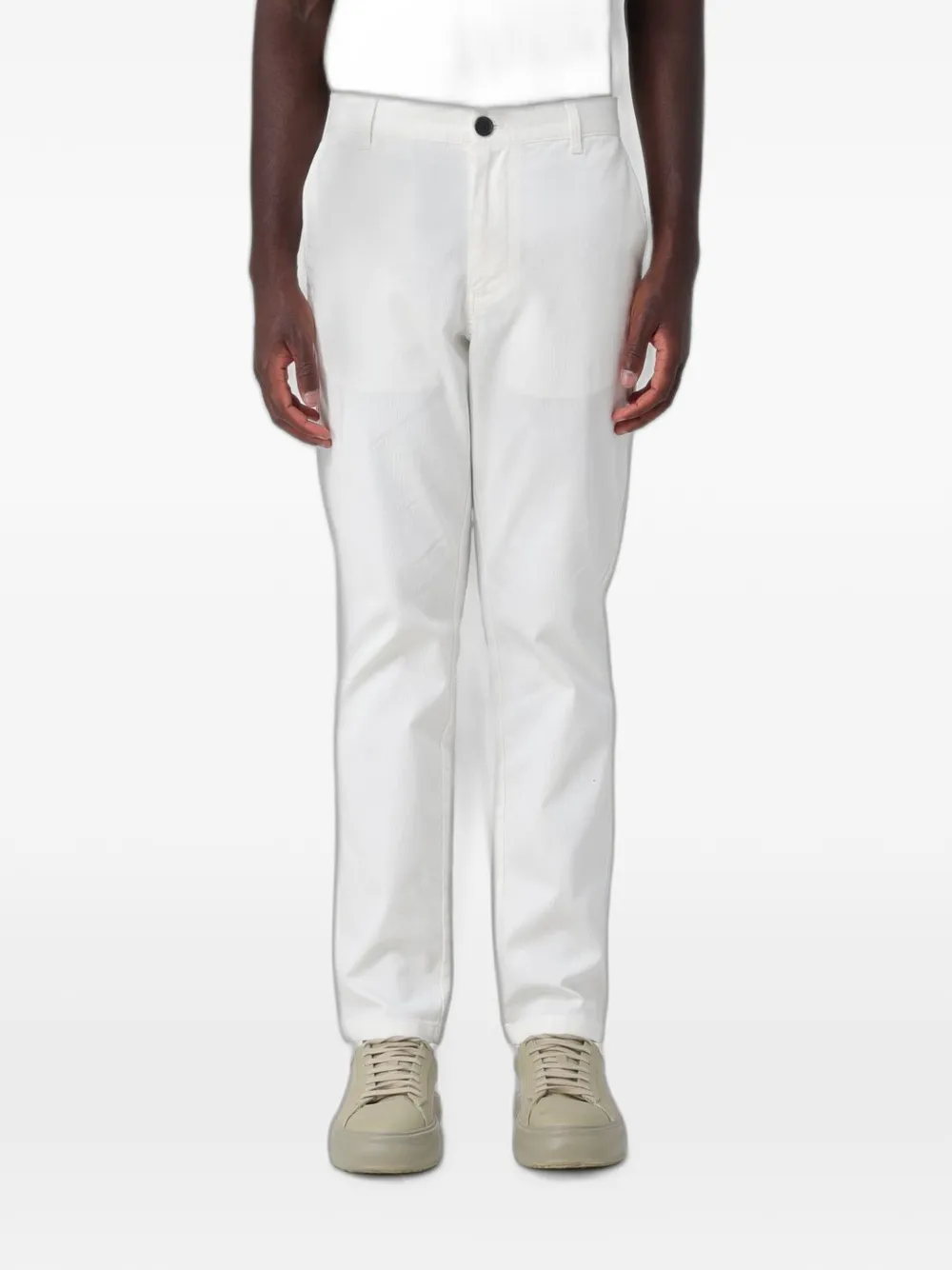Armani Exchange Broek met knoopsluiting Wit