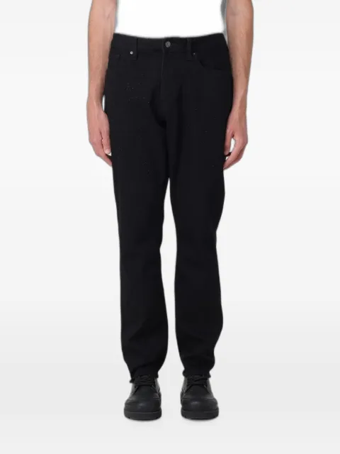 Armani Exchange logo-patch slim-fit jeans