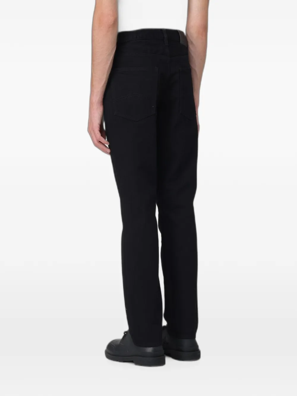 Armani Exchange Skinny jeans met logopatch Zwart