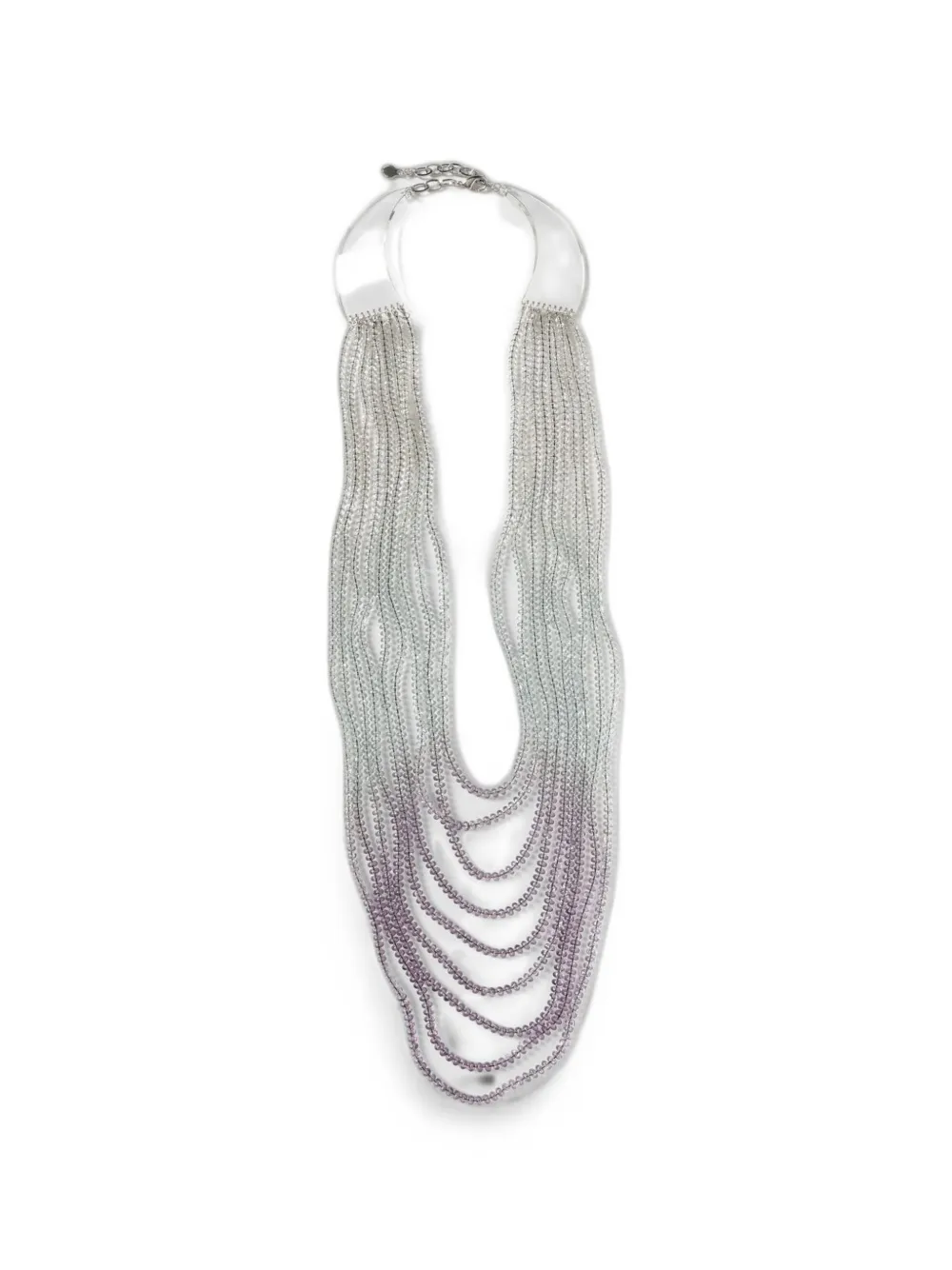 Emporio Armani multi-strand beaded necklace - Silber