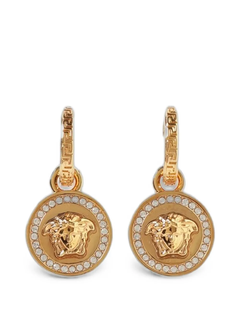 Versace La Medusa Greca crystal-embellished earrings - Oro