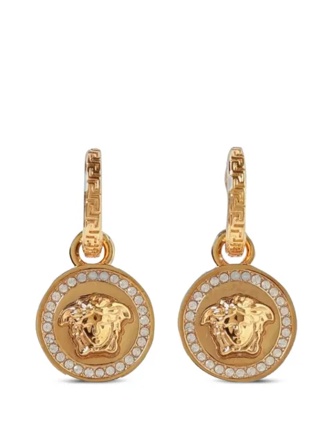 Versace aretes La Medusa Greca con detalles de cristal