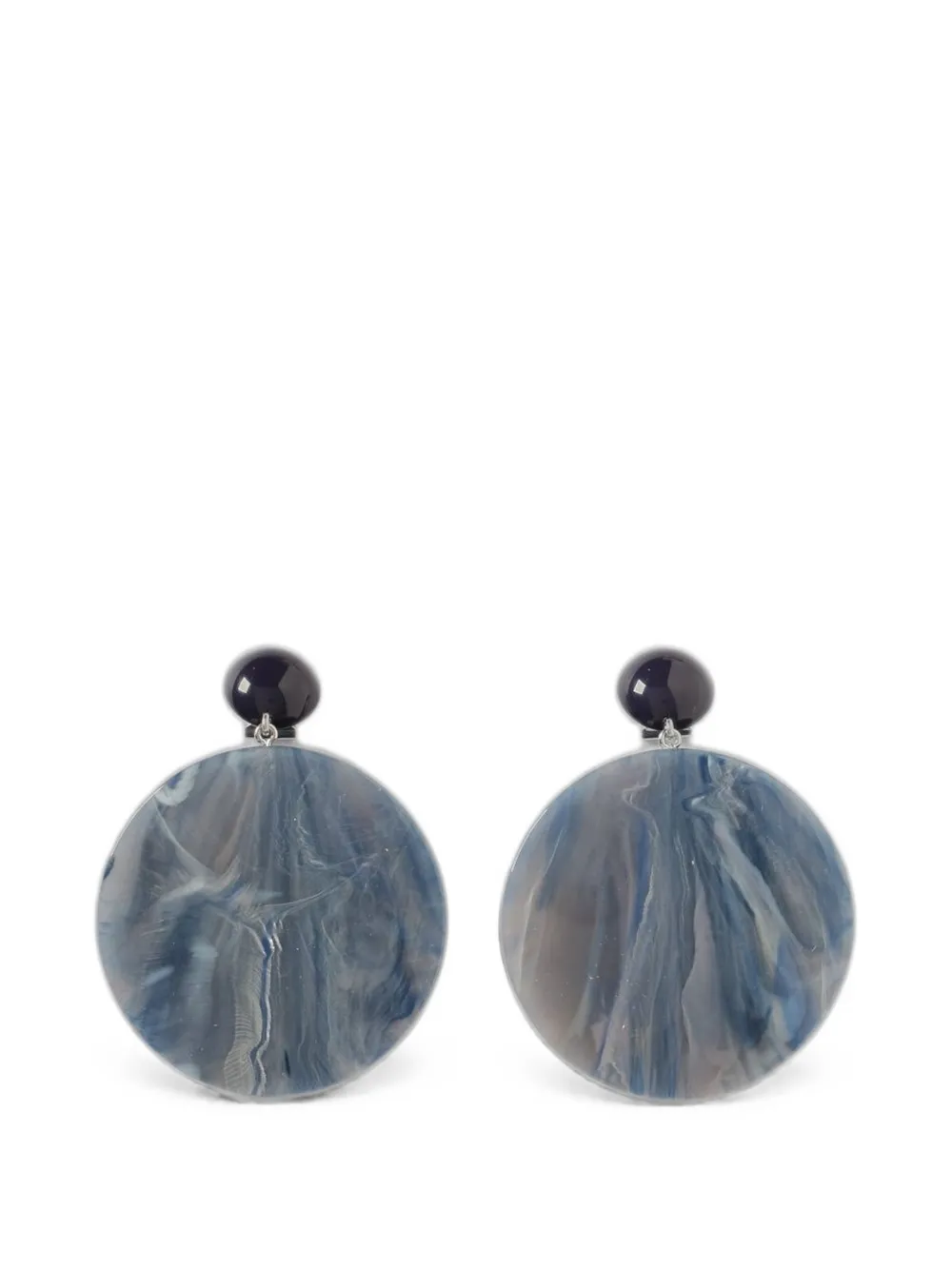 Emporio Armani marbled-effect drop earrings - Blu