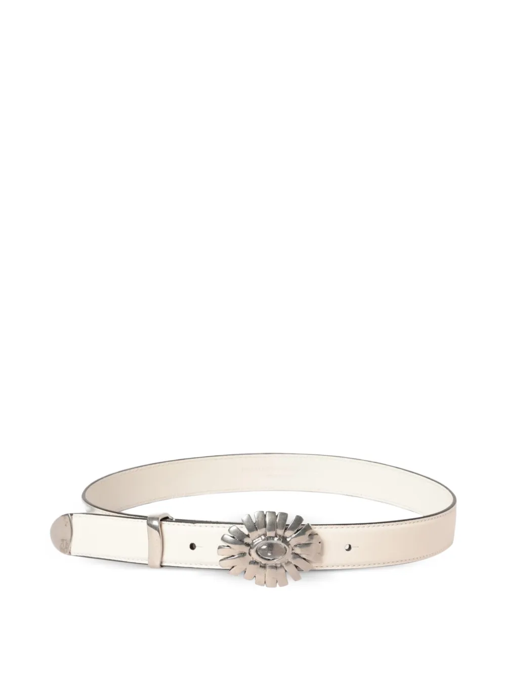 Ermanno Scervino floral-buckle leather belt - Neutrals