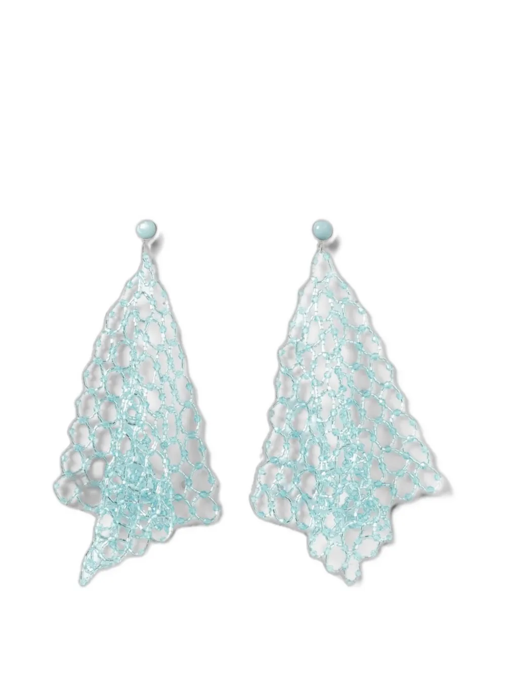 Emporio Armani beaded mesh earrings - Blu