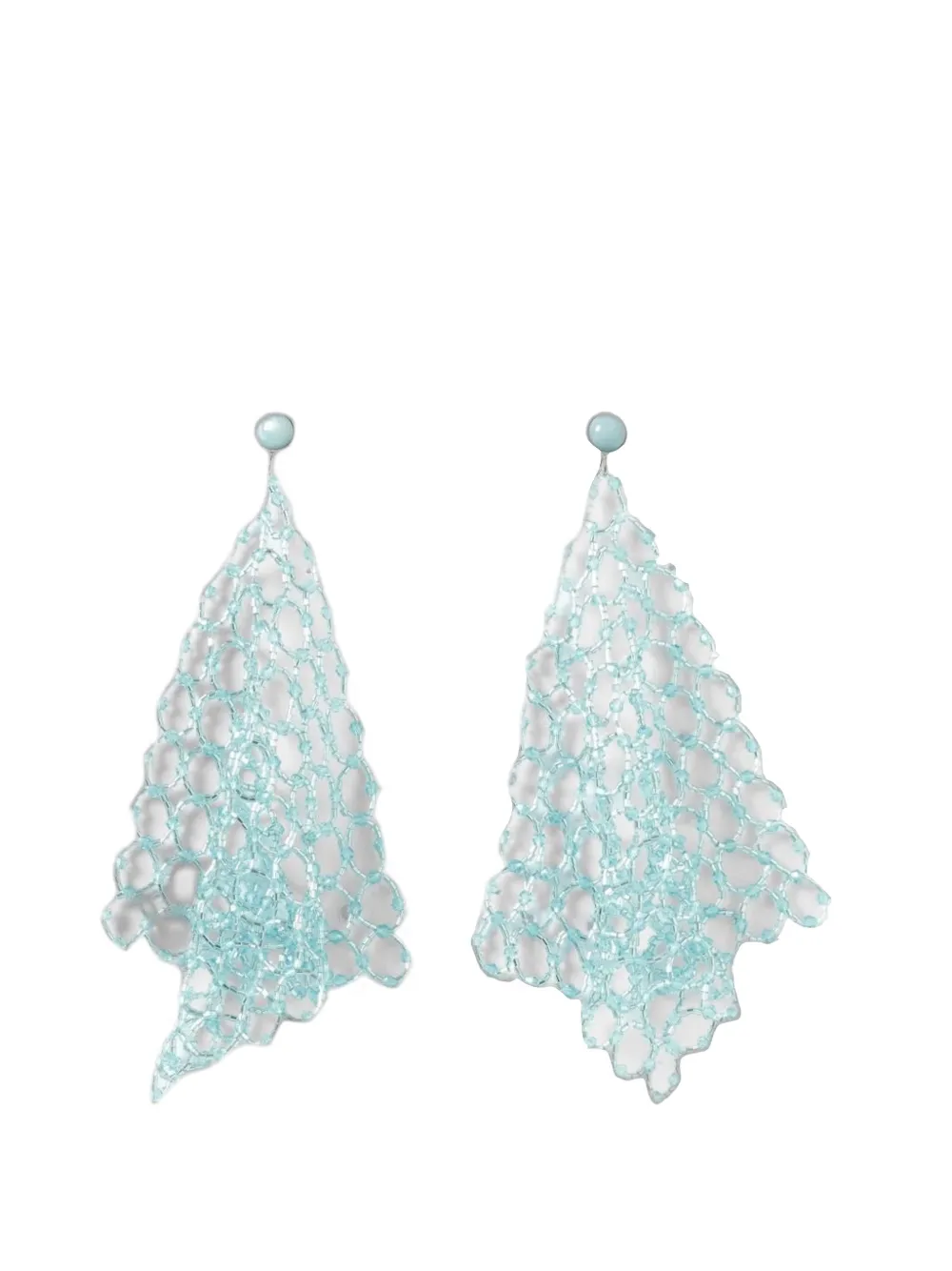 Emporio Armani beaded mesh earrings - Blau