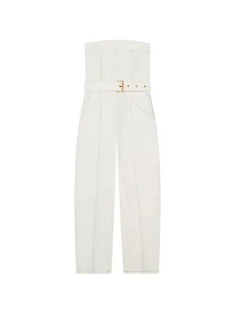 Armani Exchange jumpsuit strapless con cinturón