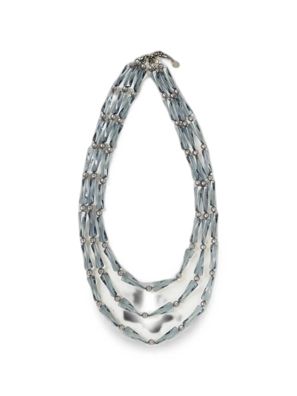 Emporio Armani beaded multi-strand necklace - Grigio
