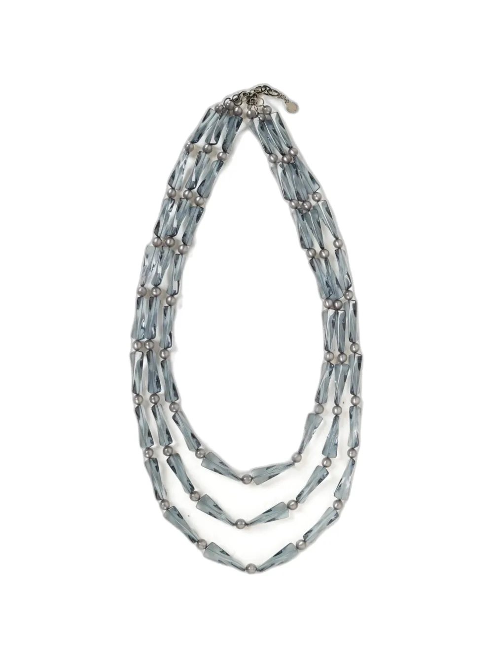 Emporio Armani beaded multi-strand necklace - Grau