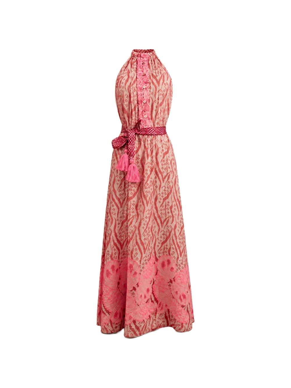 NEMA abstract-print belted maxi dress - Rosa