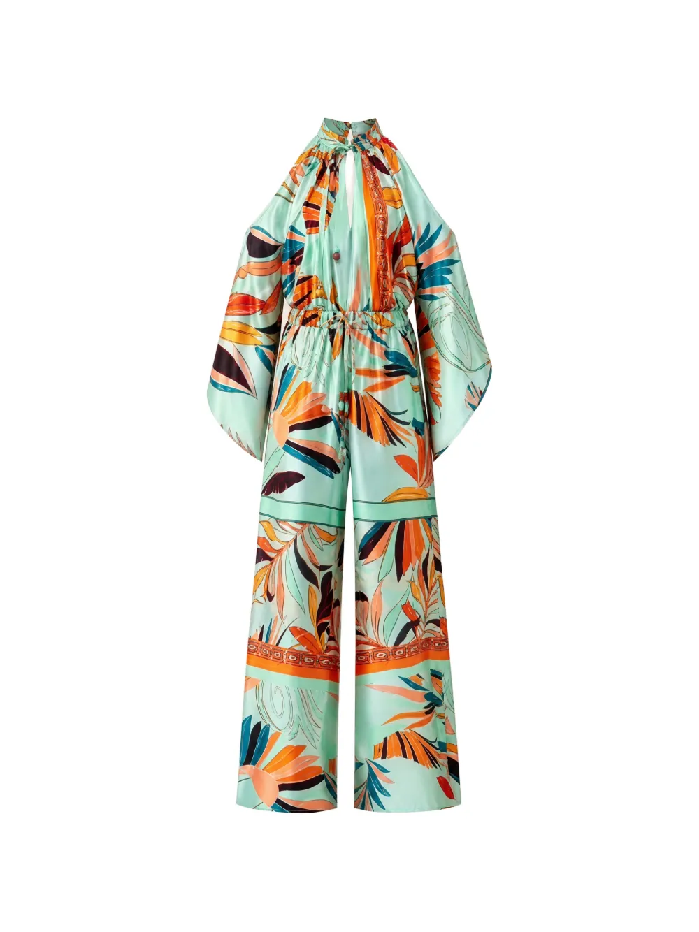 NEMA floral-print halterneck jumpsuit - Verde